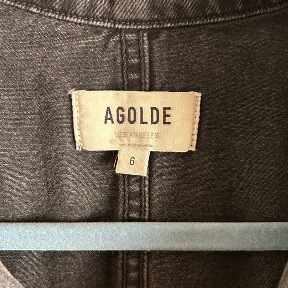 Agolde Vianka Denim Utility Button Up Jumpsuit Long Sleeve Size 6 Photogram - Picture 5 of 8